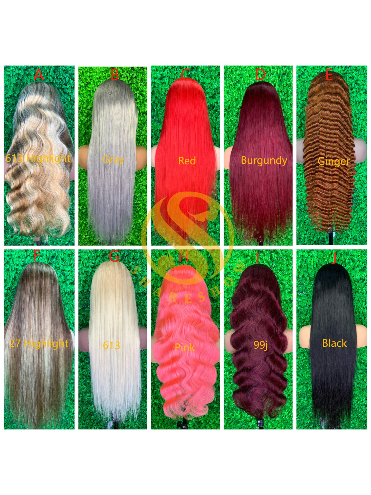 Color Wig Full Frontal Transparent Lace