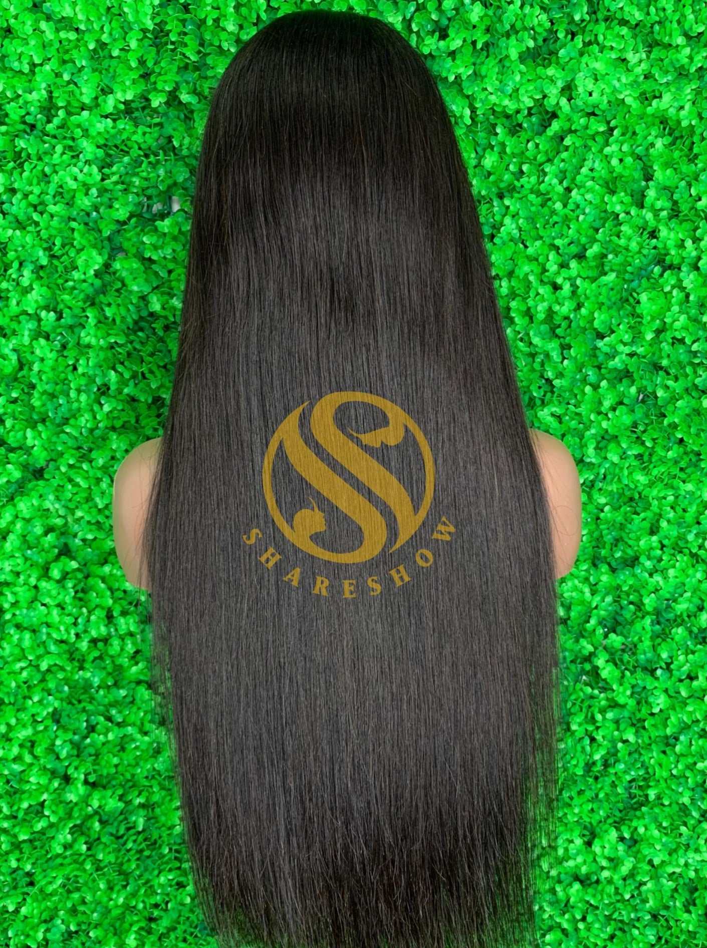 Premade Frontal Wig 180% density natural black