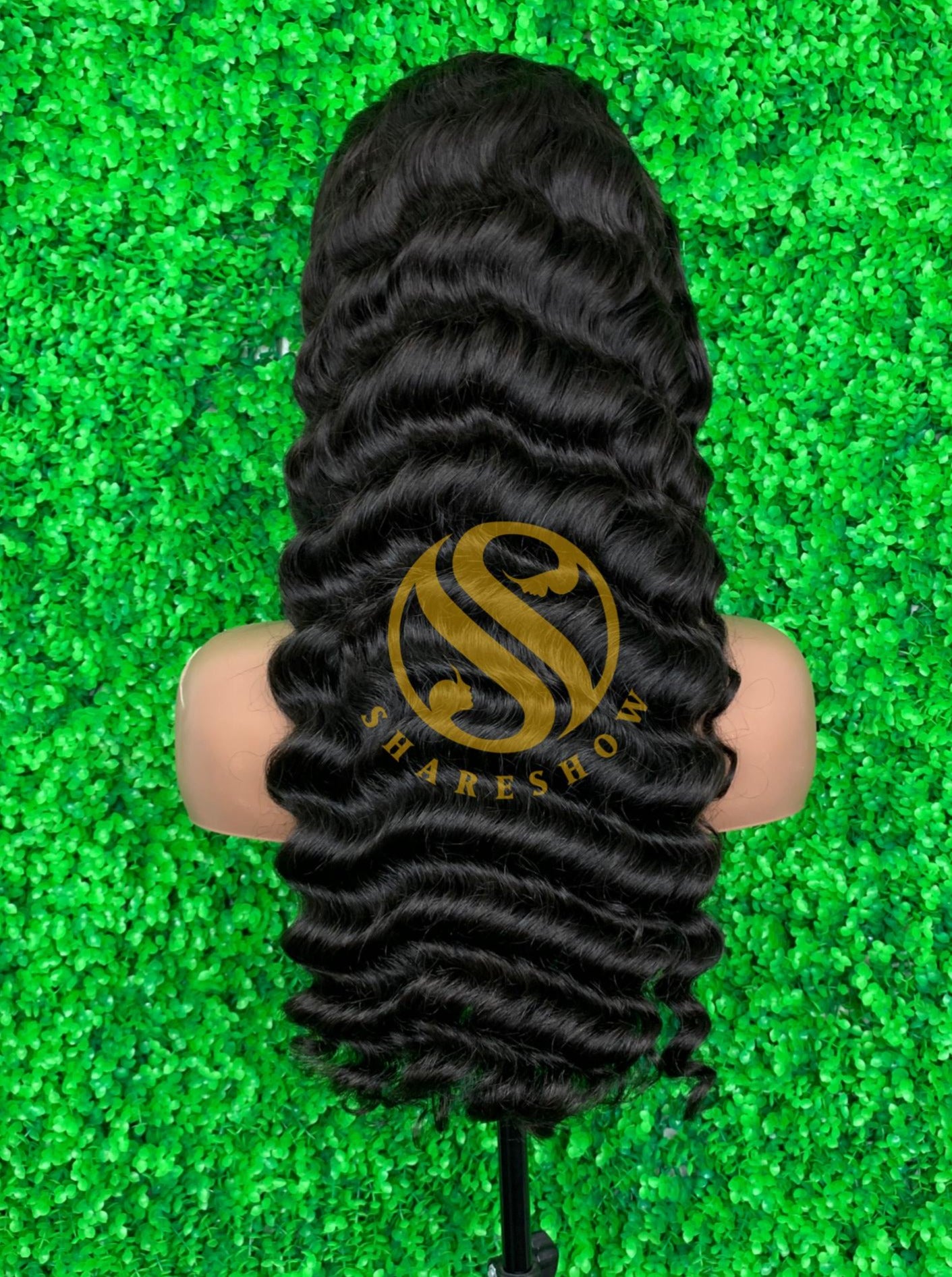 Premade Frontal Wig 180% density natural black