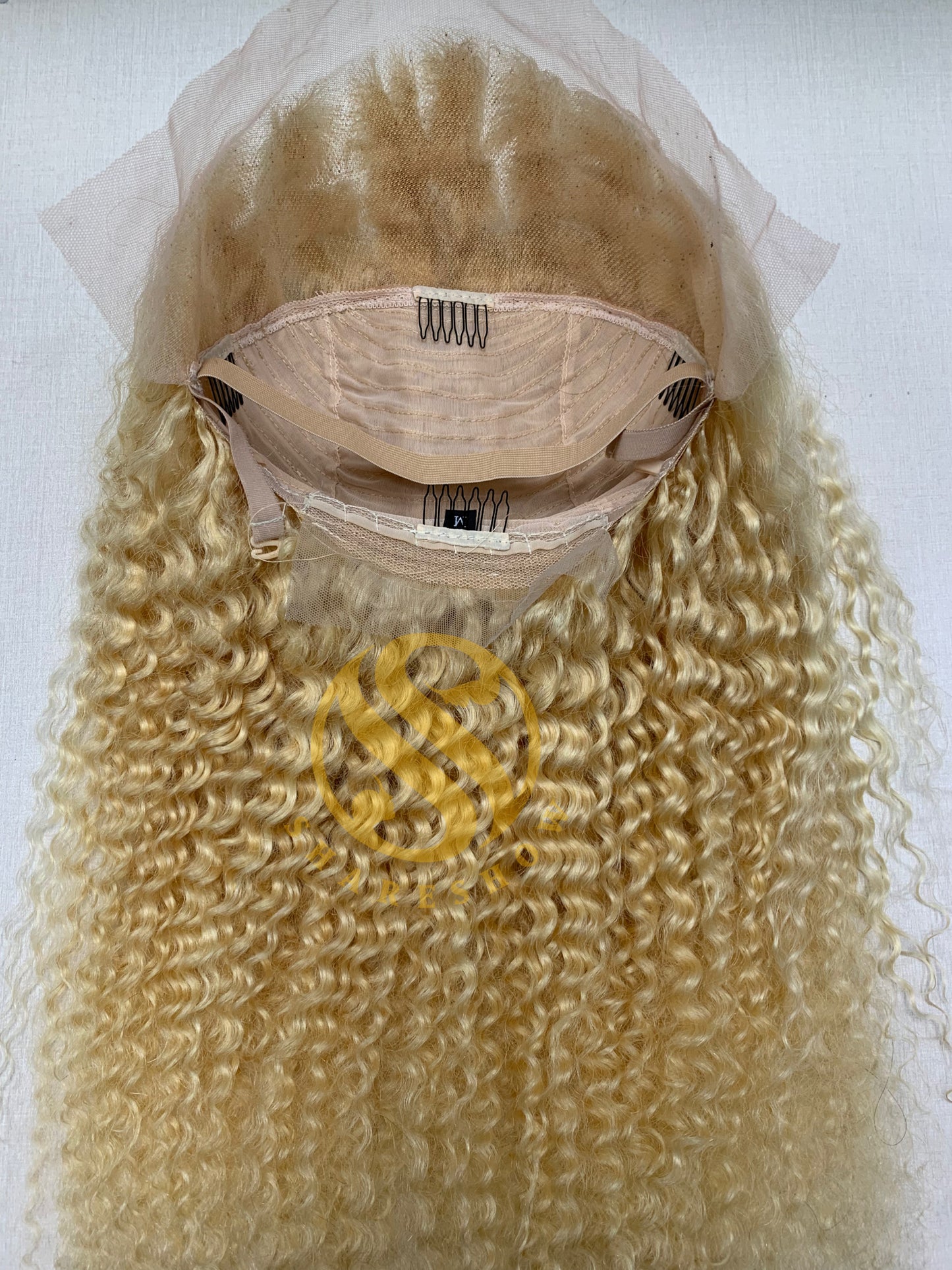 Deep Wave Curly Blonde Custom Wig Transparent and HD Lace 180% Density 613