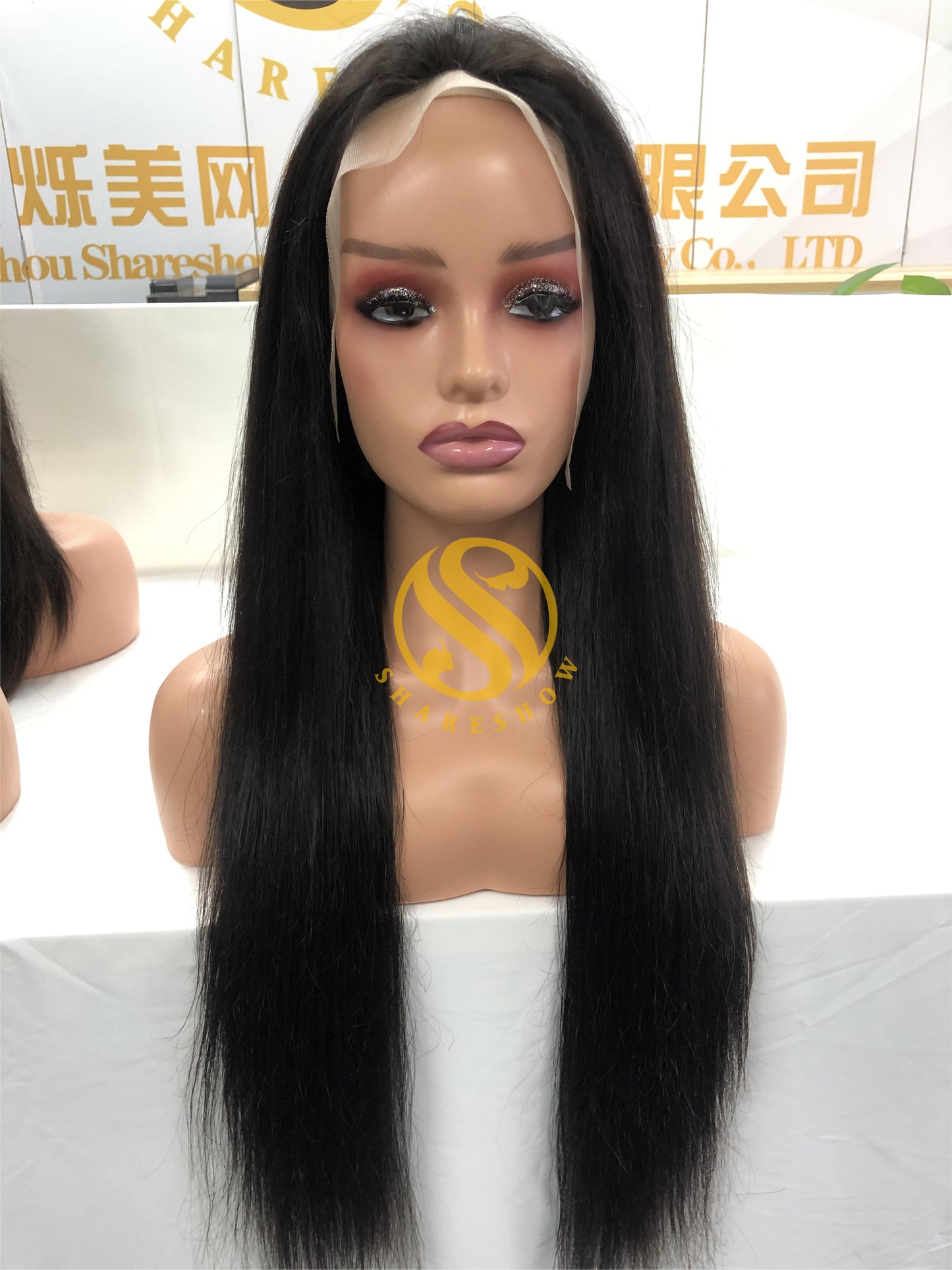 Straight Custom Wig HD And Transparent Lace 180% Density natural black