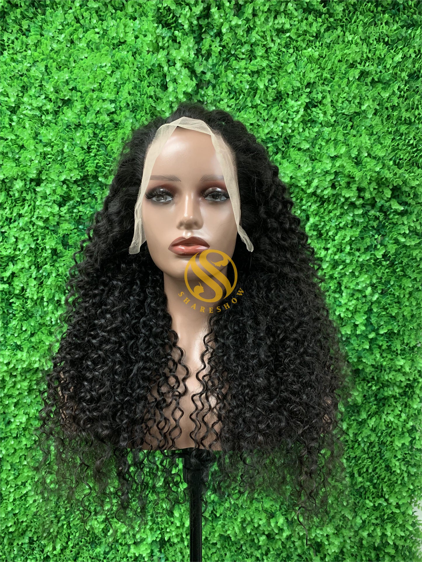 Jerry curly Custom Wig 180% density Transparent and HD Lace Natural Black