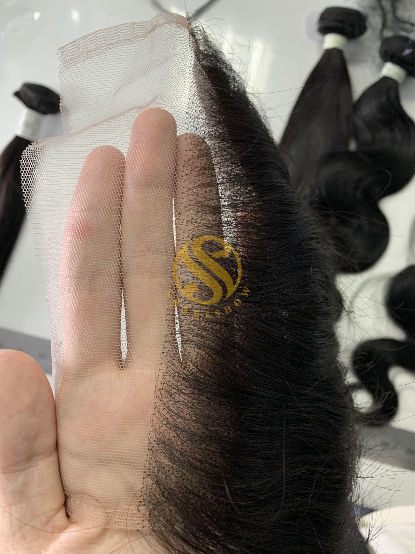 Straight Lace Closure and Frontal HD Transparent Small Knot Natural Black #1B 4*4 5*5 6*6 7*7 13*4 13*6