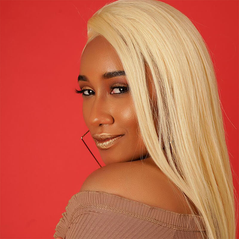 Straight Blonde Custom Wig Transparent and HD Lace 180% Density 613