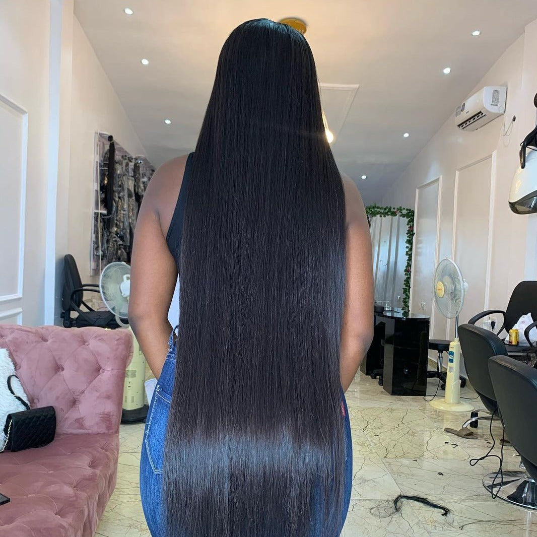 Straight Custom Wig HD And Transparent Lace 180% Density natural black