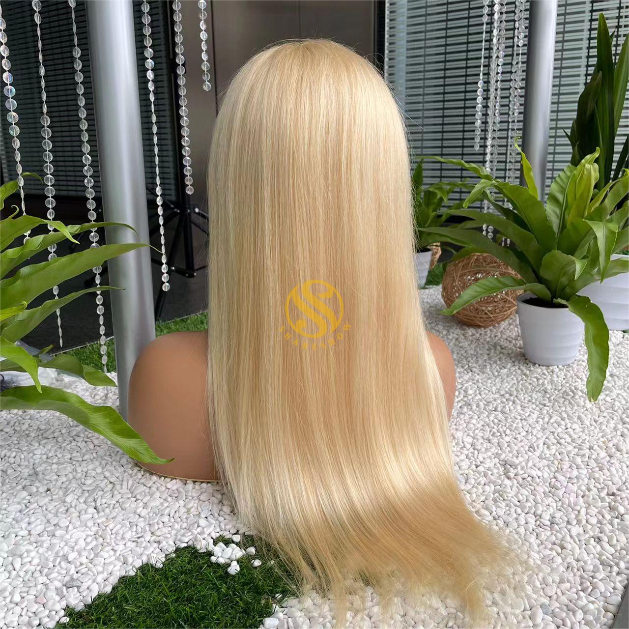 Straight Blonde Custom Wig Transparent and HD Lace 180% Density 613
