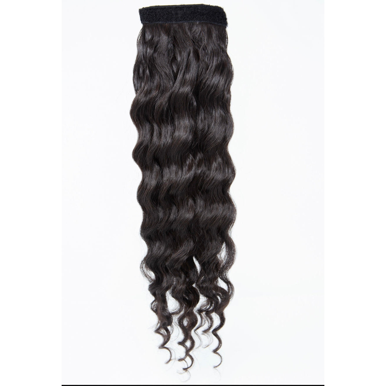 Instant ponytail Extensions Yaki Kinky Straight 100% Human hair natural black