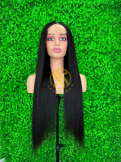 Straight Custom Wig HD And Transparent Lace 180% Density natural black