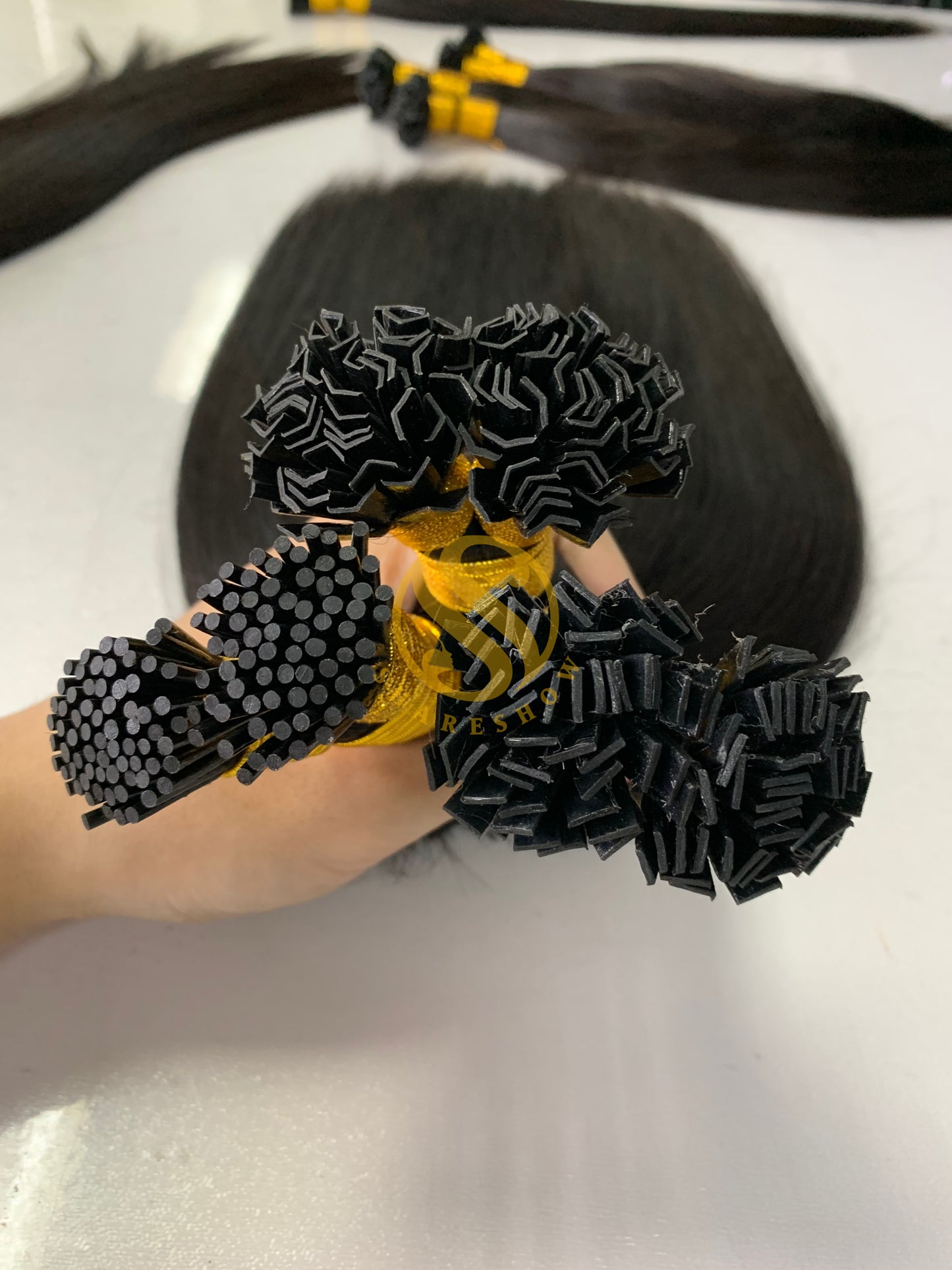 Keratin Tip Extension Hair Natural black K-tip I-tip ins