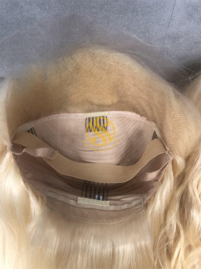 Straight Blonde Custom Wig Transparent and HD Lace 180% Density 613