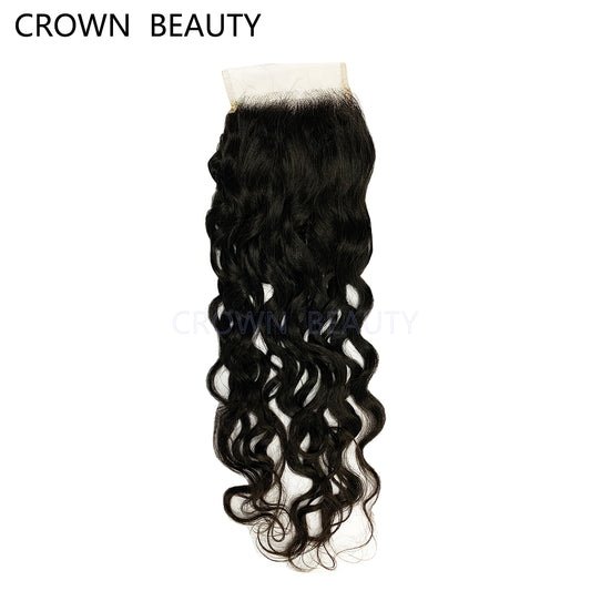 Top Virgin 4*4, 5*5 Lace Closure and 13*4 Lace Frontal Natural wave #1B