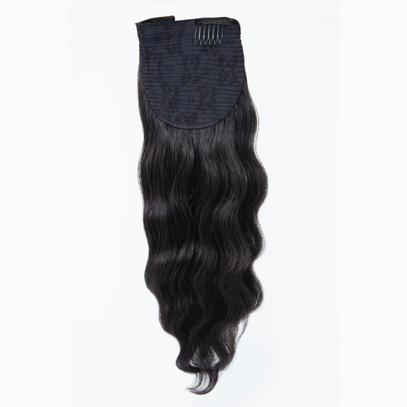 Instant ponytail Extensions Yaki Kinky Straight 100% Human hair natural black